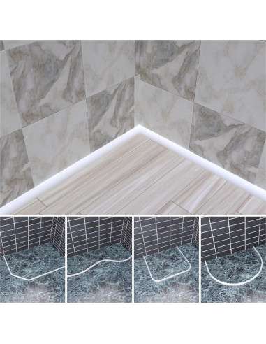 Moldura Flexible Duzzy 299,72 cm Autoadhesiva para Baño