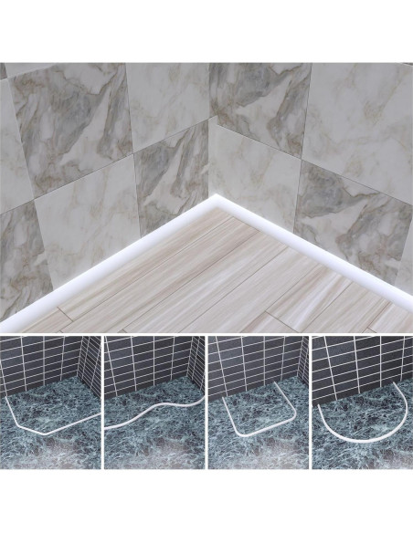 Moldura Flexible Duzzy 299,72 cm Autoadhesiva para Baño