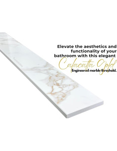Umbral de Ducha 152x10 cm Mármol Calacatta Gold Threshold.Shop 2