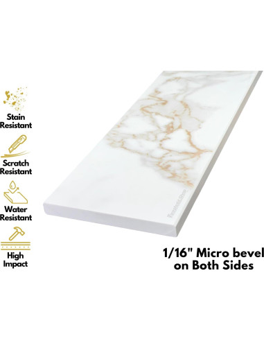 Umbral de Ducha 152x10 cm Mármol Calacatta Gold Threshold.Shop