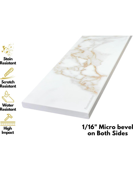 Umbral de Ducha 152x10 cm Mármol Calacatta Gold Threshold.Shop