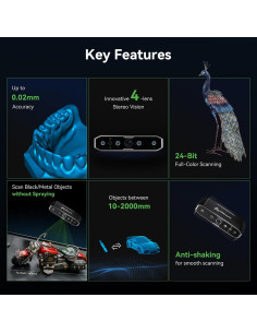 Escáner 3D Creality CR-Scan Otter, Precisión 0.02mm 2
