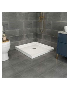 Base de Ducha Cuadrada Goodyo 91,44 cm Blanco Drenaje Central