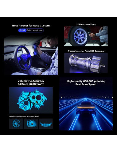 Escáner 3D Creality Raptor Pro con Puente Inalámbrico 0.02mm