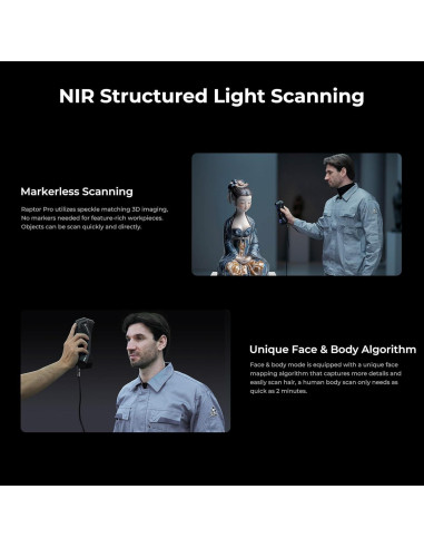 Escáner 3D Creality Raptor Pro con Puente Inalámbrico 0.02mm