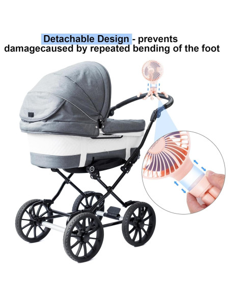 Ventilador de Cochecito Oscilante Haomaomao H16 USB Recargable Ventilador de Cochecito Oscilante Haomaomao H16 USB Recargable