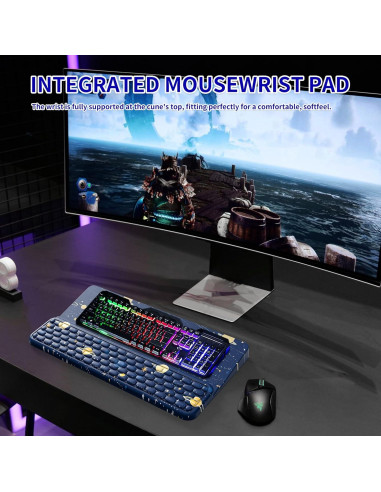 Soporte Ergonómico para Teclado Laokiiy Planetas Azules