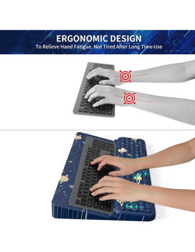Soporte Ergonómico para Teclado Laokiiy Planetas Azules