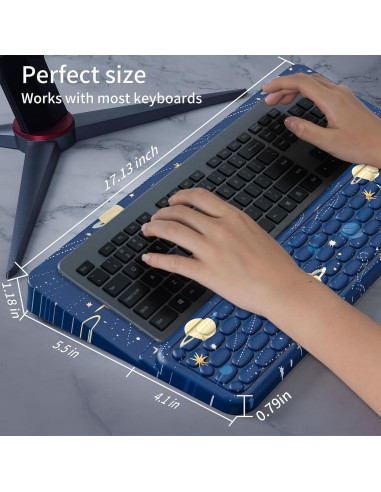 Soporte Ergonómico para Teclado Laokiiy Planetas Azules