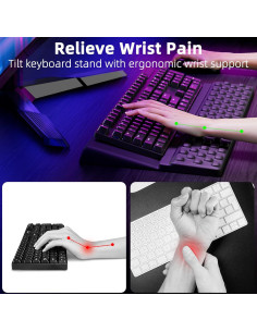 Soporte de Teclado Ergonómico Ospelelf con Reposamuñecas 2