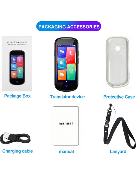 Traductor de Idiomas Neyes 2024, 137 Idiomas, 4" HD