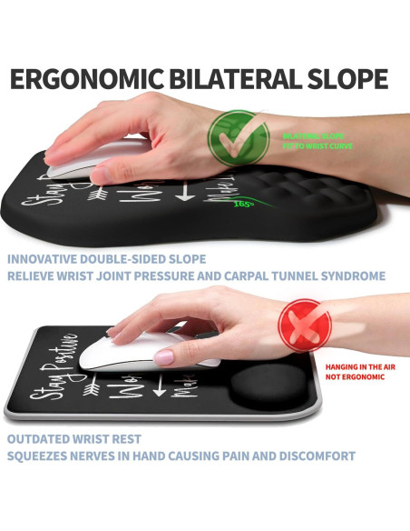 Soporte de Muñeca Ergonómico Gleamtide Doble Pendiente 30x20cm