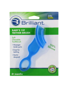 Cepillo de Dientes para Bebés Baby Buddy Azul 4+ Meses