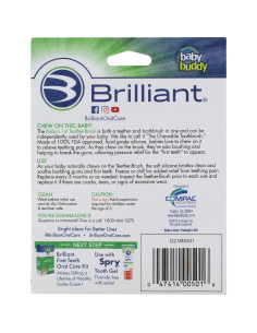 Cepillo de Dientes para Bebés Baby Buddy Azul 4+ Meses 2