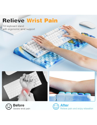 Soporte Ergonómico para Muñeca Teclado Ospelelf Girasol