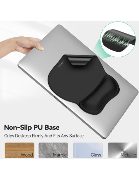 Almohadilla de Ratón Ergonómica TECKNET con Reposamuñecas