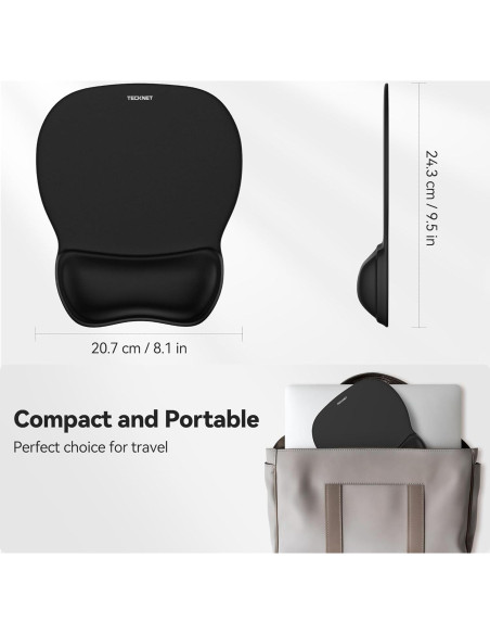 Almohadilla de Ratón Ergonómica TECKNET con Reposamuñecas