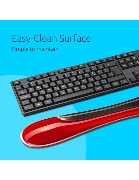 Reposamuñecas de gel Kensington Slim Duo Rojo 48x9 cm