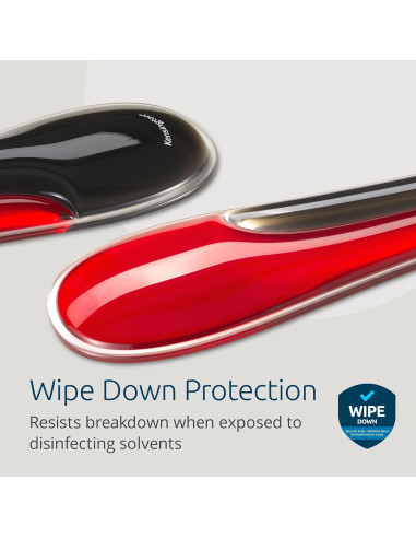 Reposamuñecas de gel Kensington Slim Duo Rojo 48x9 cm