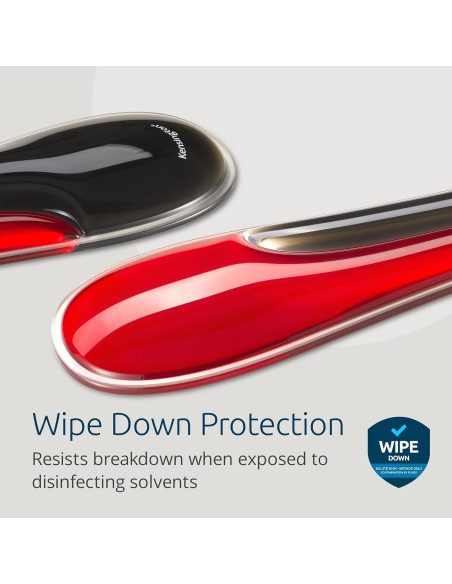 Reposamuñecas de gel Kensington Slim Duo Rojo 48x9 cm