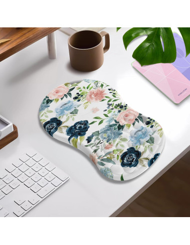 Alfombrilla de Ratón Ergonómica YKJWW Rosa con Reposamuñecas