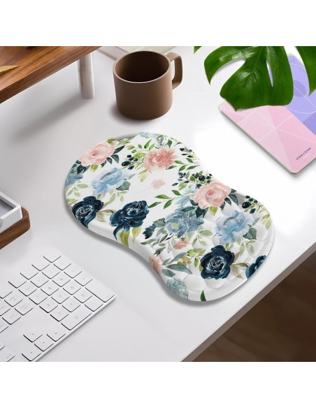 Alfombrilla de Ratón Ergonómica YKJWW Rosa con Reposamuñecas