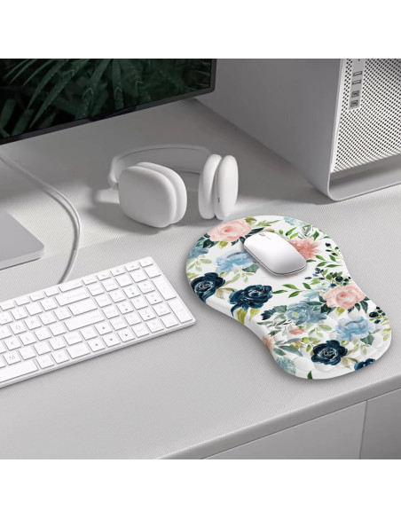 Alfombrilla de Ratón Ergonómica YKJWW Rosa con Reposamuñecas