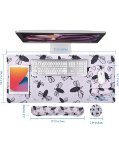 MEGREZ Set Ergonómico 4-en-1 para Muñeca, Negro 2