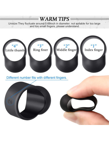 8 Piezas Mangas de Dedo y Soportes para Baquetas eBoot