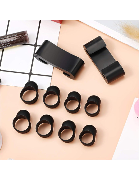 8 Piezas Mangas de Dedo y Soportes para Baquetas eBoot