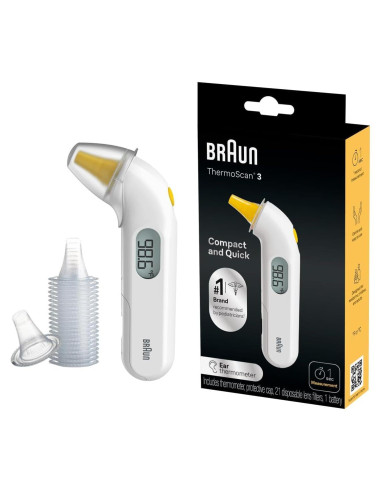 Termómetro de oído Braun ThermoScan 3, lectura rápida 1s