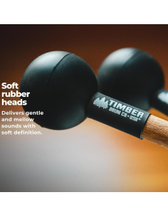 Mallets de Percusión Goma Suave Timber Drum Co. Paquete de 2 2