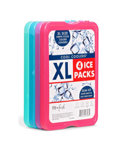 Paquete de Hielo XL Reutilizable Fit & Fresh 4 Piezas