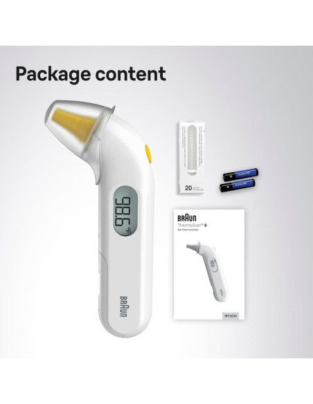 Termómetro de oído Braun ThermoScan 3, lectura rápida 1s