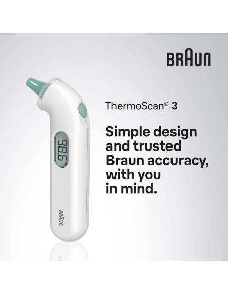 Termómetro de oído Braun ThermoScan 3, lectura rápida 1s