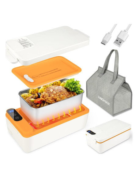 Caja de Almuerzo Eléctrica Suteng 1L Inalámbrica Acero Inoxidable