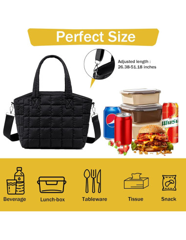 Caja de Almuerzo Aislada LOIDOU Negra 9L para Trabajo