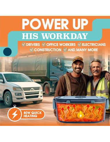 Caja de Almuerzo Eléctrica Travelisimo 1.5L Acero Inoxidable