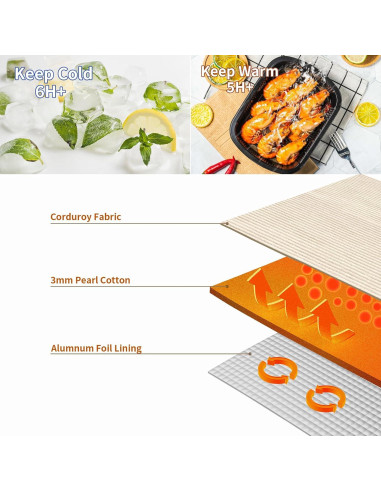 Bolsa de Almuerzo Aislada Belaven Beige 15 Latas 0.31 kg