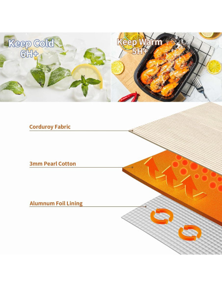 Bolsa de Almuerzo Aislada Belaven Beige 15 Latas 0.31 kg