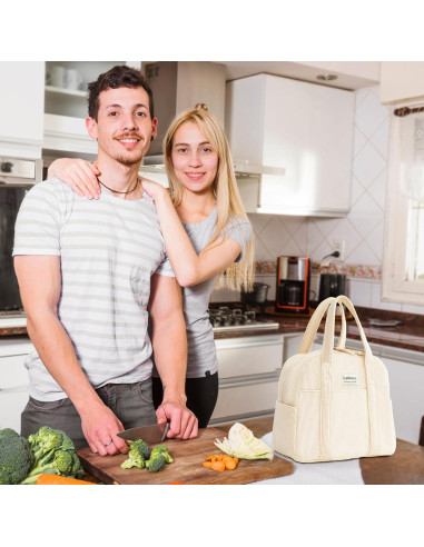 Bolsa de Almuerzo Aislada Belaven Beige 15 Latas 0.31 kg