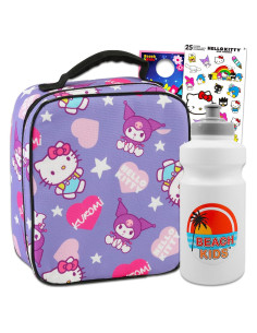Caja de Almuerzo Kuromi Sanrio con Bolsa y Botella 2L
