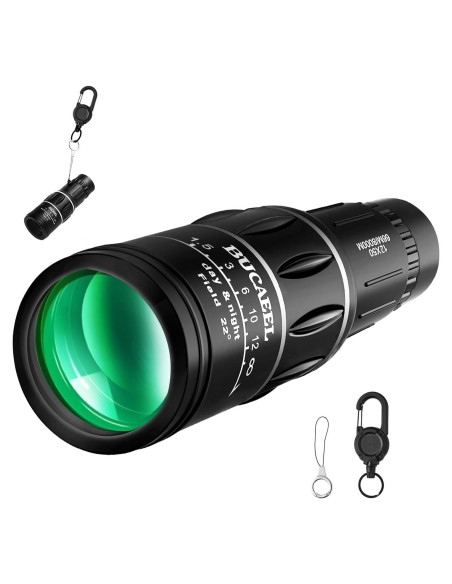 Monocular Compacto BUCAEEL 50mm Alta Potencia Negro