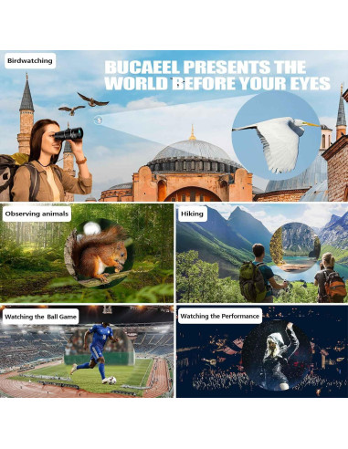 Monocular Compacto BUCAEEL 50mm Alta Potencia Negro