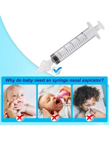Jeringa Nasal para Bebé Elfzone 4PCS Silicona 10ml