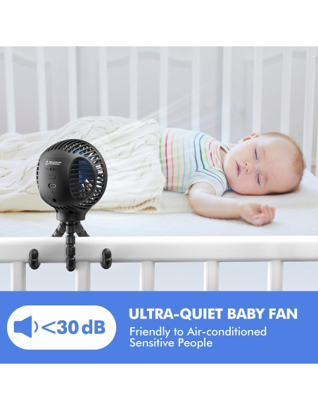 Ventilador Portátil WEGA SF01 Recargable 3 Velocidades Negro