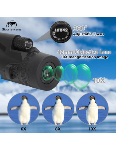 Monóculo Compacto 10x42 Dicoria Hans para Observación