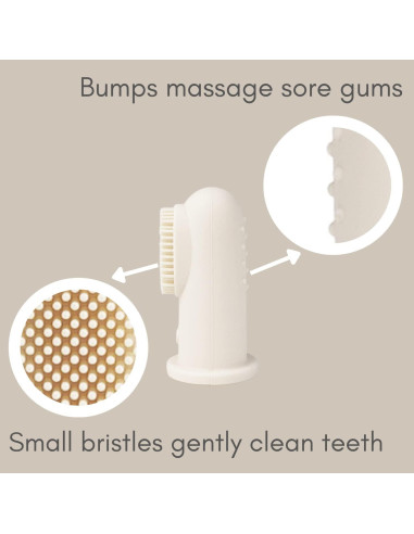 Conjunto de Cuidado Oral Ali+Oli para Bebé Marfil - 2 Cepillos y Limpiador