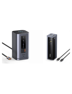 Baseus Estación de Acoplamiento 11 en 1 4K HDMI y DP + Batería 20800mAh