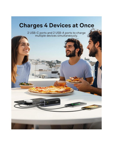 Baseus Estación de Acoplamiento 11 en 1 4K HDMI y DP + Batería 20800mAh